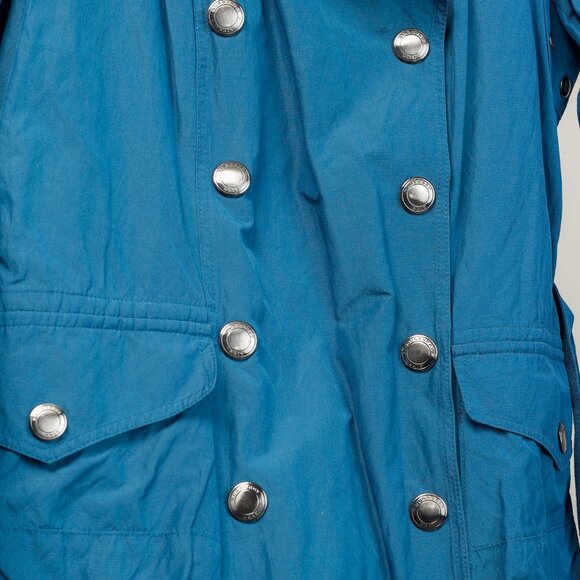 Burberry Brit Blue Double-Breasted Belted Short Rain Coat - Picture 6 of 13